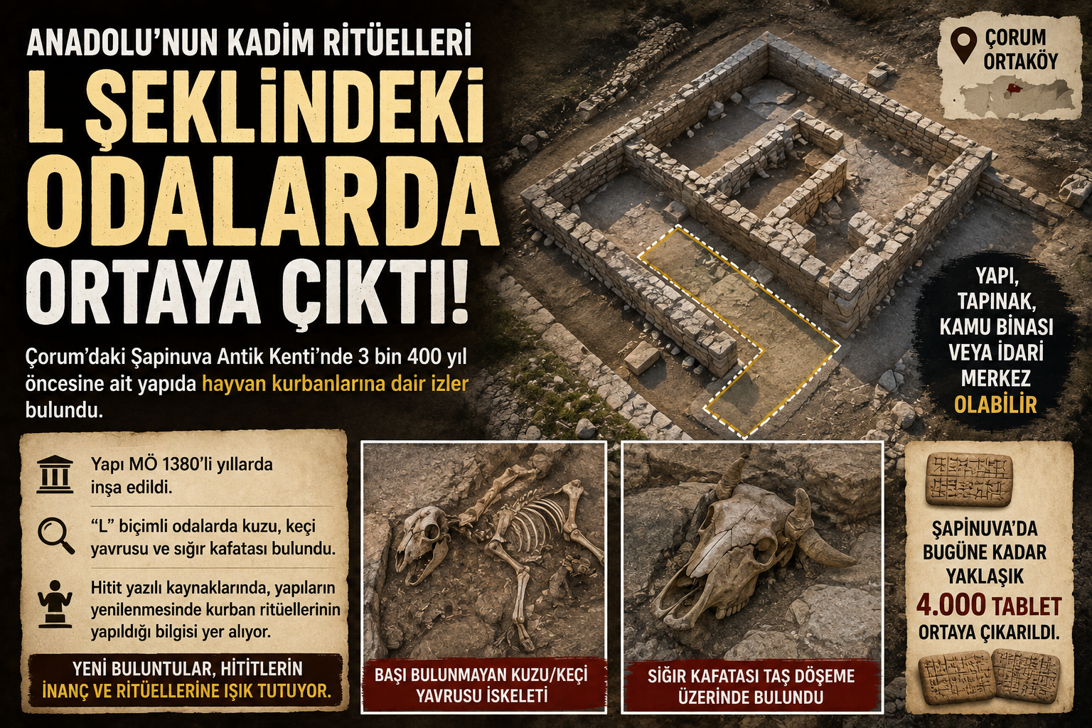 antik kent kazı L şekli oda