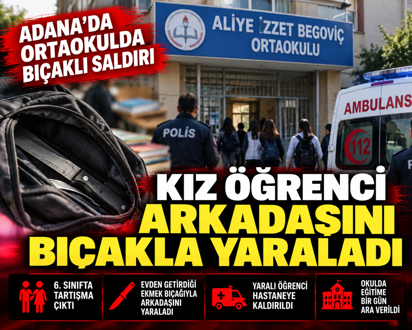 adan bıcakla yaralama