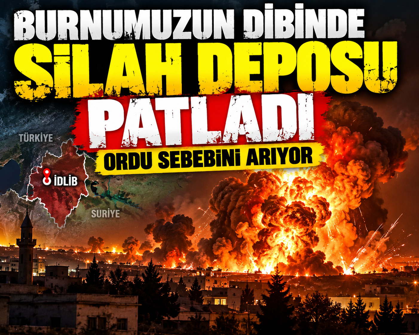 silah deposu patladı idlib suriye