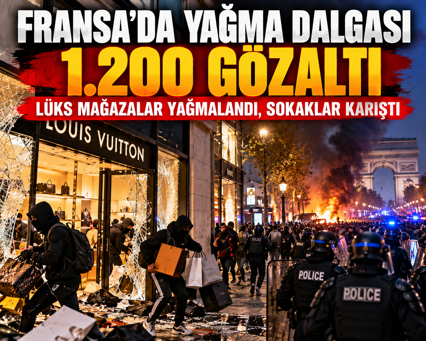 fransa yağma protesto gösteri
