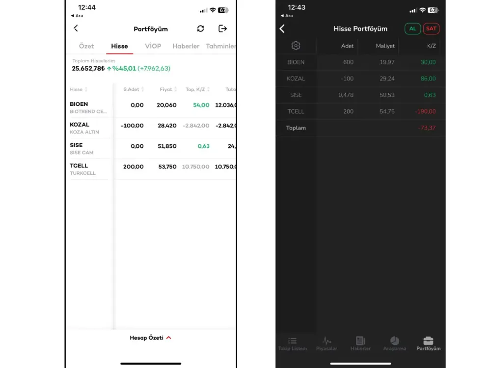Akbank borsa uygulama