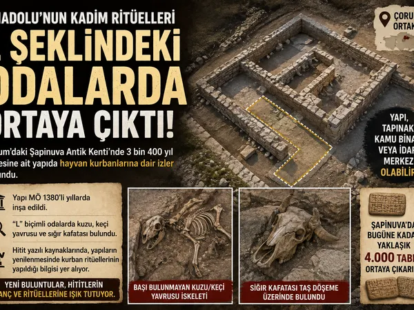 antik kent kazı L şekli oda