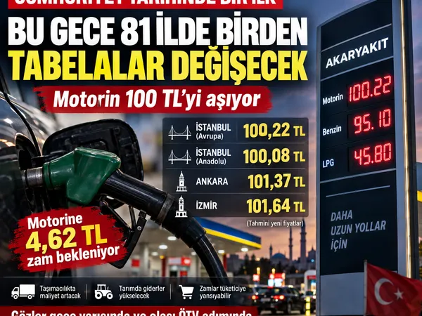 motorin fiyat 100 TL