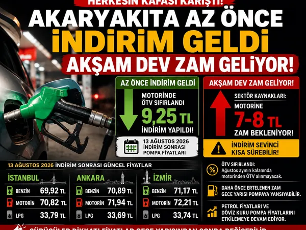 akaryakıt zam 