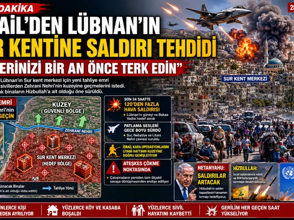 israil lübnan  sur kenti tahliye