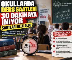 Okul ders saatleri düşüyor