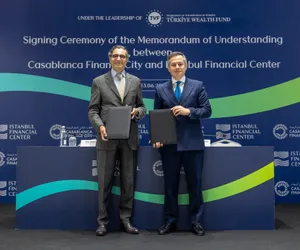 Kazablanka Finans Merkezi CEO’su Said Ibrahimi İstanbul Finans Merkezi Genel Müdürü Ahmet İhsan Erde