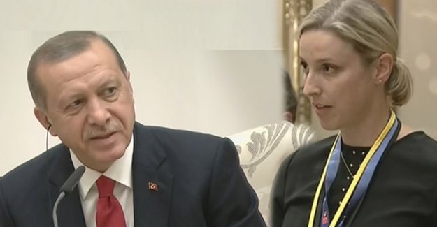 Erdoğan'dan yabancı kadın gazeteciye 