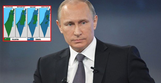 Rusya Devlet Başkanı Putin gönlündeki İsrail Filistin haritası