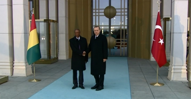 Erdoğan Gineli mevkidaşını resmi törenle karşıladı