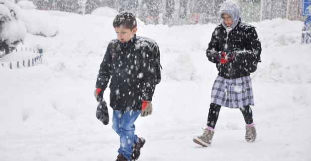 Kar yağışı durmak bilmedi ilçede okullar tatil edildi