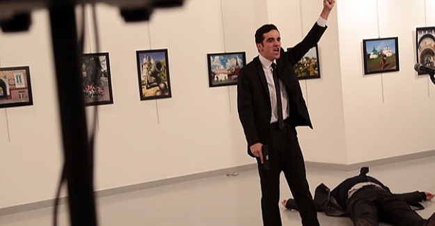 Rusya büyükelçisi suikast görüntüleri vurulma anı!