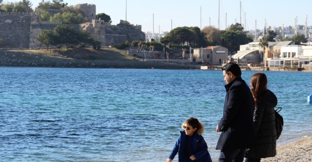 Bodrum’da Ocak ayında baharı yaşadılar