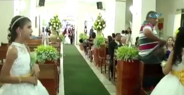 Düğünde dehşet kamerada