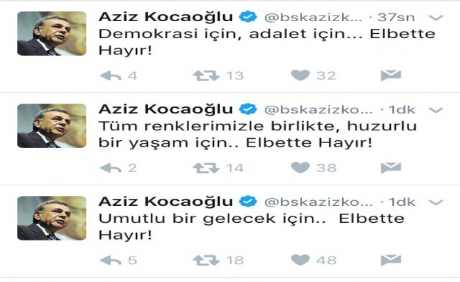 Aziz Kocaoğlu oyunun rengini belli etti