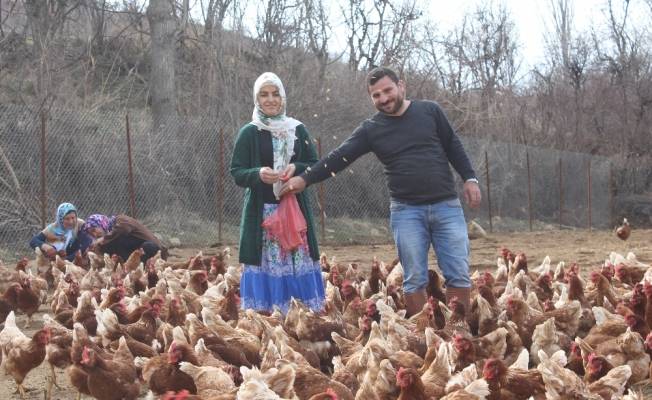 Atanamayan eşine destek olmak istedi: Tavuk çiftliği kurdu