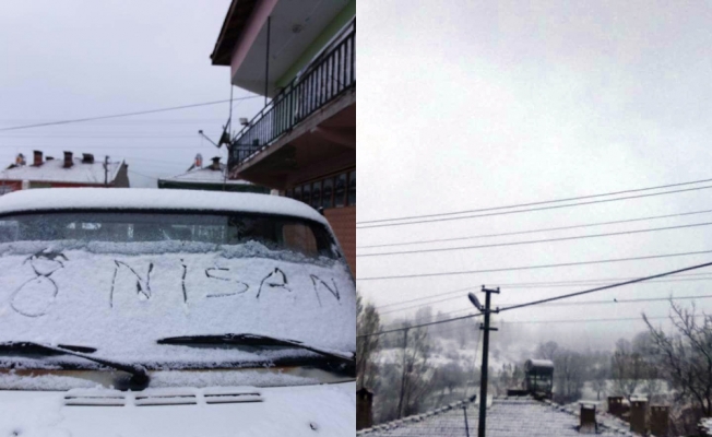 Bursalılara nisanda kar sürprizi