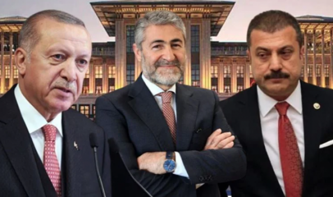 Erdoğan, Nebati ve Kavcıoğlu'nun Saray'da kurmaysız ekonomi zirvesi