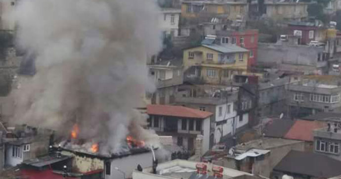 Kahramanmaraş'ta öğrenci yurdunda yangın!