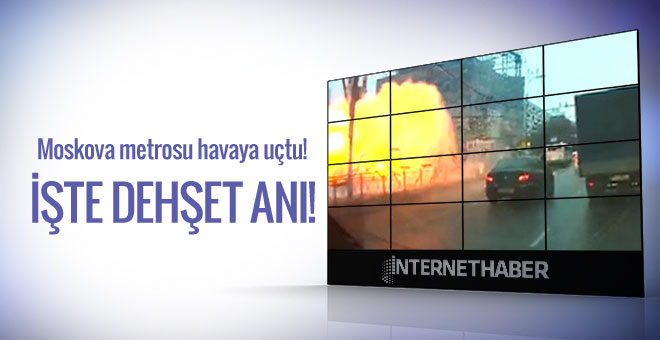 Moskova metrosunda patlama anı görüntüler dehşet